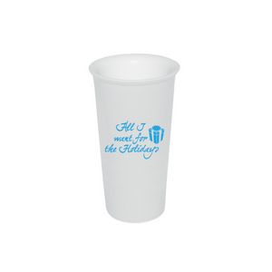 [DA7301] 17 Fl. Oz. Mug with Silicone Lid: White mug