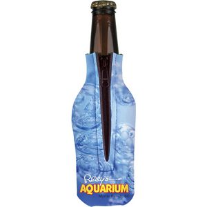 [BC10154CP] Full Color Bottle Zipper Scuba Can Cooler