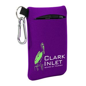 [0549-3M-1C] Large Neoprene Mobile Accessory Holder w/Carabiner