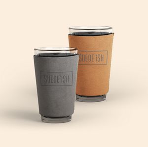 [0665-3S-1C] Pint Glass Sleeve - Suede-ish Neoprene