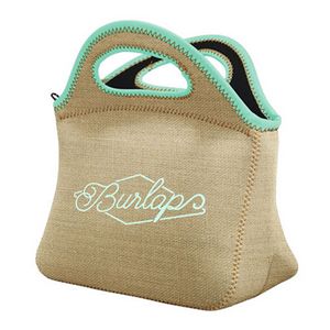 [0667-3B-1C] Klutch Burlap Neoprene Lunch Bag
