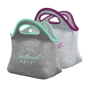 [0667-3H-1C] Klutch Heathered Jersey Knit Neoprene Lunch Bag