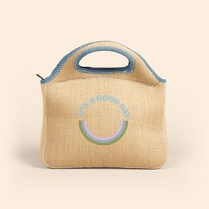 [0796-3B-1C] Gran Klutch Burlap Neoprene Lunch Bag