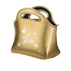 [0796-3L-1C] Gran Klutch Metallic Neoprene Lunch Bag