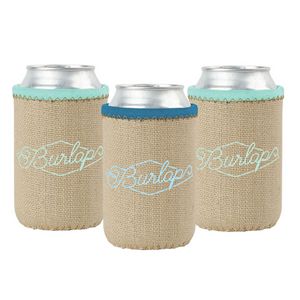 [0799-3B-1C] Liam Burlap Neoprene Can Insulator