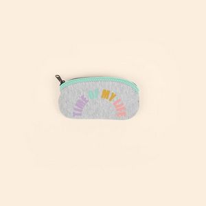 [1020-3H-1C] L.E.N.S. Heathered Jersey Knit Neoprene Large Eyewear Storage