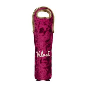 [1029-3V-1C] Velvet-Neoprene Single Wine Tote