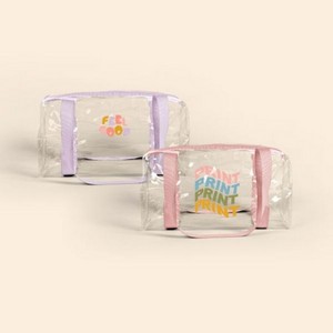 [1051-TV-1C] Clear Vinyl Barrel Bag