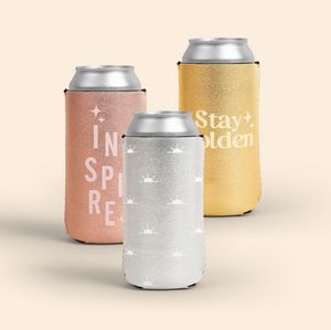 [1141-3L-1C] 16 Oz. Energy Drink Kolder Kaddy™ - Metallic Neoprene