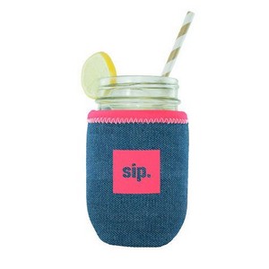 [1157-DEN] Denim Jar Kaddy + Bias Trim