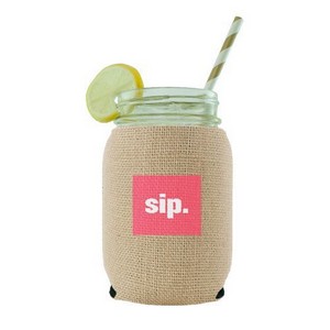 [1362-BUR] Burlap Jar Kaddy