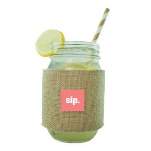[1363-BUR] Burlap Jar Sleeve
