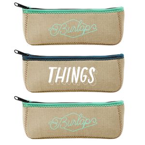 [1418-3B-1C] Burlap Canoe Pouch