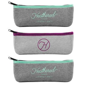 [1418-3H-1C] Heathered Jersey Knit Canoe Pouch