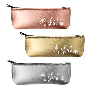 [1418-3L-1C] Metallic Canoe Pouch