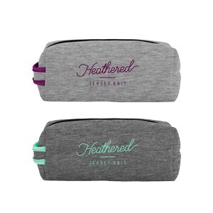 Doppelganger Heathered Jersey Knit Neoprene Pouch