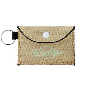 [1640-3B-1C] Bend & Snap Burlap Neoprene Card Wallet