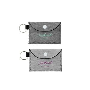 [1640-3H-1C] Bend & Snap Heathered Jersey Knit Neoprene Card Wallet