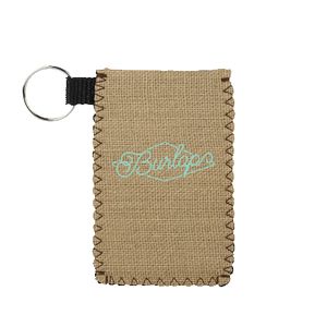 [1651-3B-1C] Burlap Neoprene Card Guardian