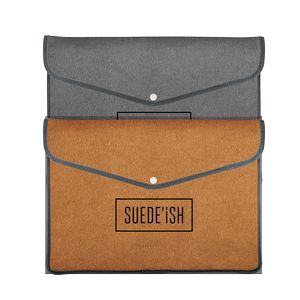 [1673-3S] 11" Macbook Air®/Macbook Pro® Suede-Ish Snapfolio