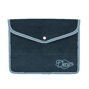 [1673-3U] 11" Macbook Air®/Macbook Pro® Denim Snapfolio
