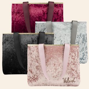 [2079-3V-1C] Medium Velvet Neoprene All Day Tote