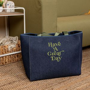 [2080-3U-1C] Large Denim Neoprene All Day Tote