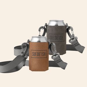 [2102-3S-1C] Hang Cool Suede-Ish Can Holder