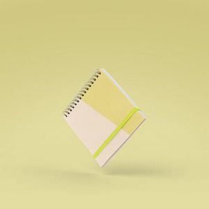 [3472-BWG] Square Notebook - Small - Coil - Solid Cover