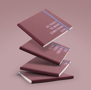 [3481-BWG-1C] Square Notebook - Large -Tape - Solid Cover