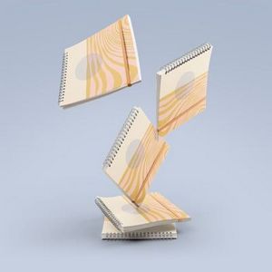 [3482-BWG] Square Notebook - Large - Coil - Solid Cover