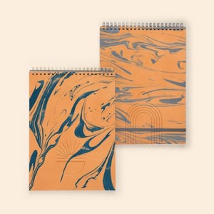 [3502-LC-MB] Taskpad - Marbled + Debossed Leather Cover - Size T3