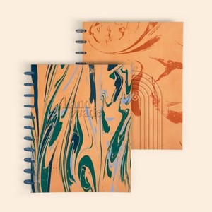 [3586-LC-MB] Disc Journal - Large - Marbled Leather