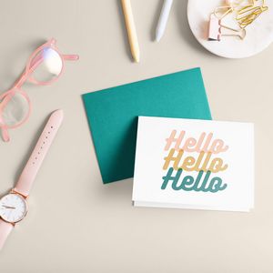 [3701-092-1C] 4.25"x5.5" Folded Letterpress Card