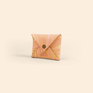 [3721-LH-MB-DB] Marbled Leather Envelope - Small