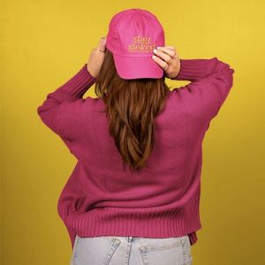 [4C10-CT-EMB] 5-Panel Hat - Curved Brim - Unstructured - Cotton Twill