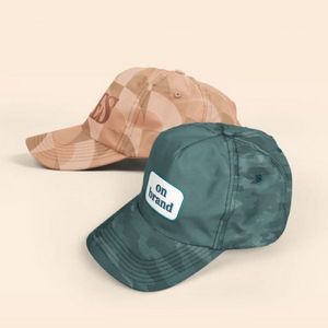 [4C10-PT-4CP] 5-Panel Hat - Curved Brim - Unstructured - Poly Twill 4cp