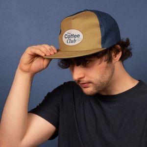 [4D00-CT-EMB] 5-Panel Hat - Flat Brim - Structured - Cotton Twill