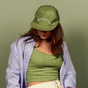[4D00-PT-EMB] 5-Panel Hat - Flat Brim - Structured - Poly Twill