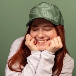 [4D10-PT-4CP] 5-Panel Hat - Curved Brim - Structured - Poly Twill 4cp