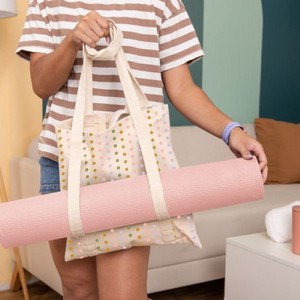 [5001-YO-7-1C] Main Squeeze Yoga Tote - Natural Canvas