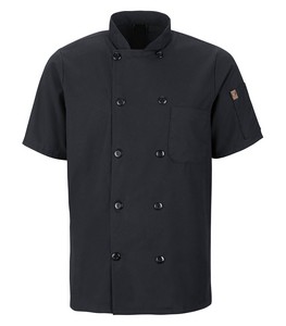 Red Kap® Chef Designs® Short Sleeve Chef Coat With Oilblok + Mimix™