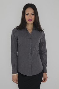 Coal Harbour® Textured Crosshatch Woven Ladies' Shirt