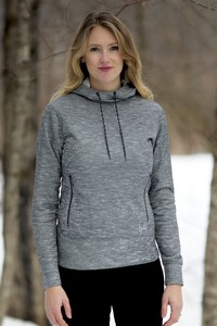 [DF7656L] DryFrame® Dry Tech Water Resistant Fleece Ladies' Pullover Hoodie