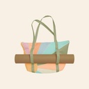 4PC Polyester Weekender Yoga Tote