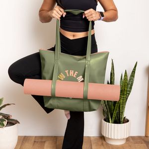 [5041-YO-VL-4CP] Weekender Yoga Tote - Vegan Leather
