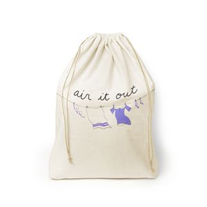 [5043-7-1C] Continued Bubbles Drawstring Tote (Natural Canvas)