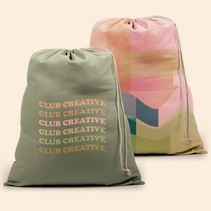 [5043-DC-4CP] Bubbles - 4CP Pigment Dyed Canvas Tote