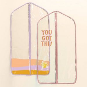 [5048-TV-1C] Fancy Pants Adult Garment Bag - Clear Vinyl
