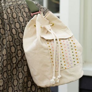 [5051-10-1C] Bucket Sling Bag - Natural Canvas